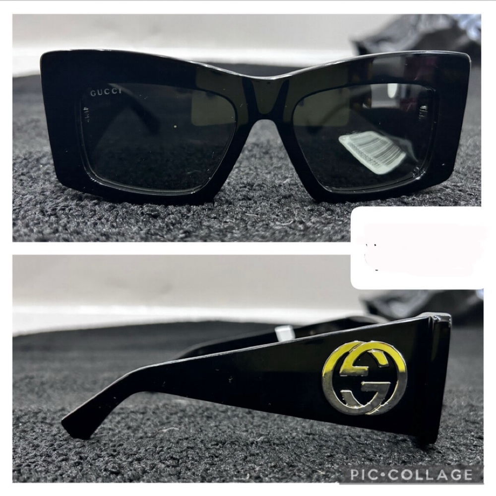 Gucci Black Geometric Sunglasses with Bold Design